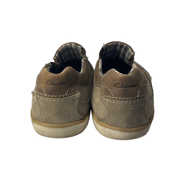 Clark's Men's Tan Slip On Suede Shoes Size 10M Pre-owned - Picture 2 of 11